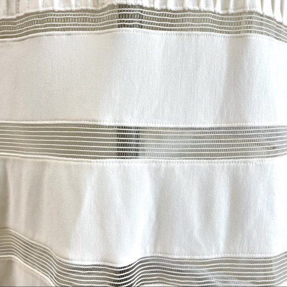 💕Host Pick💕 Tadashi Shoji Ivory Jersey Mesh Illusion Gown Dress Retail $650 - Picture 9 of 11